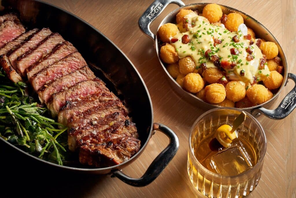 Steak. Potatoes, and a cocktail at Boatyard
